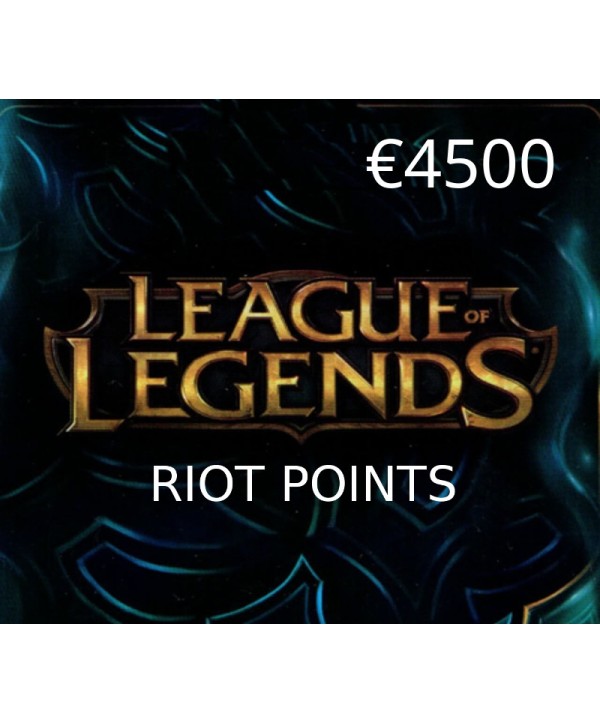League of Legends 4500 RP Prepaid Card Key EUROPE